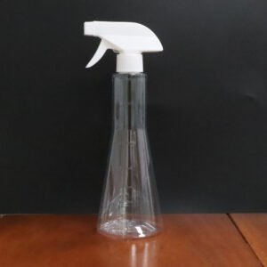 Manufacturers supply 350ml pet spray bottle hand button spray gun bottle conical bottle special-shaped bottle alcohol spray bottle