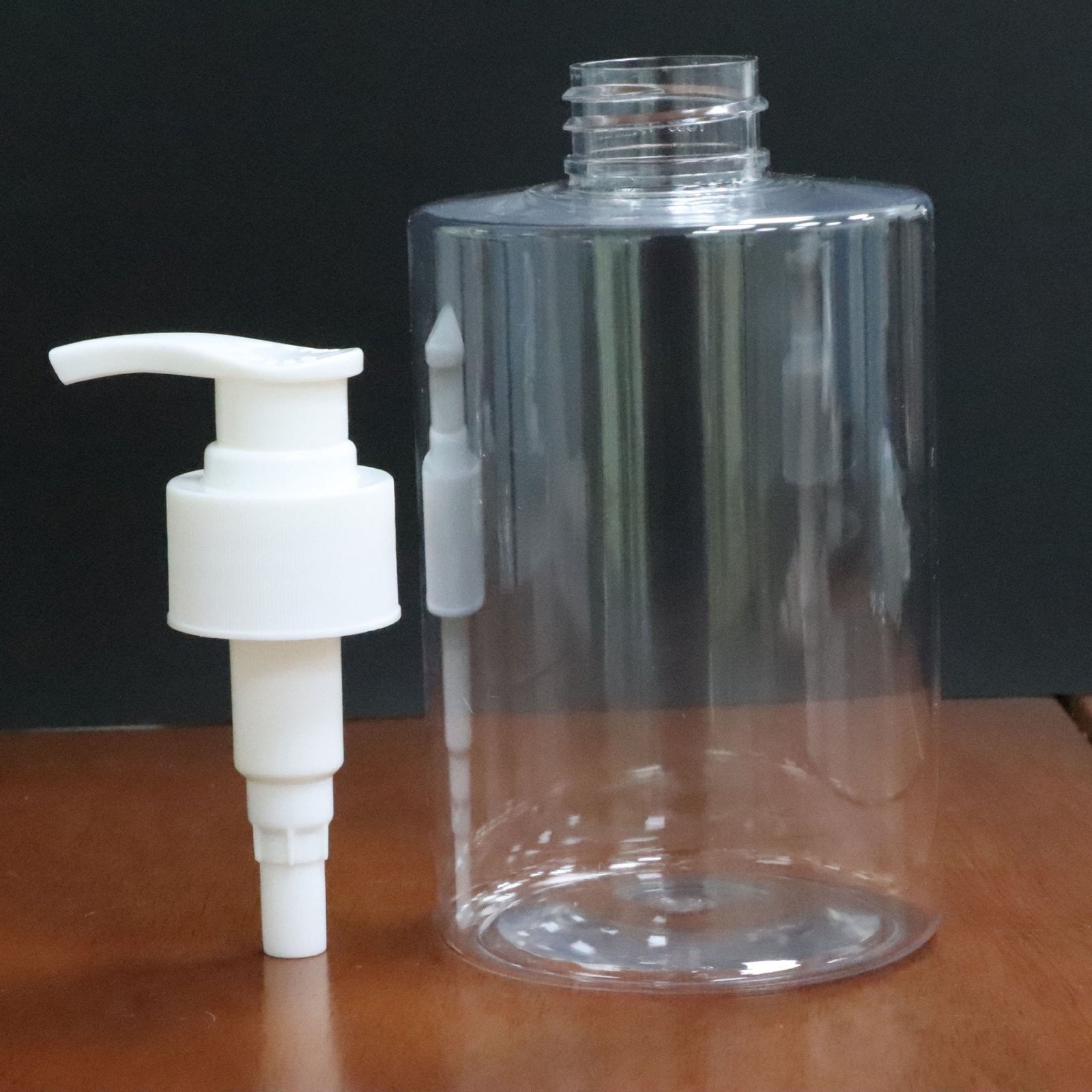 Manufacturers supply 300ml short fat flat shoulder cylindrical bottle round head pump press bottle shower gel bottle portable sub-bottling bottle - 图片 4