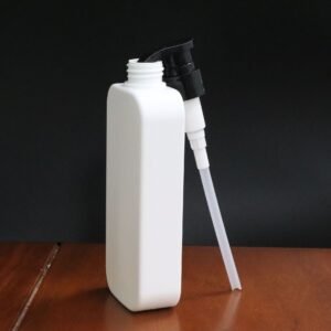 Supply 500ml hdpe conditioner shampoo shower gel cosmetic bottle plastic bottle square bottle