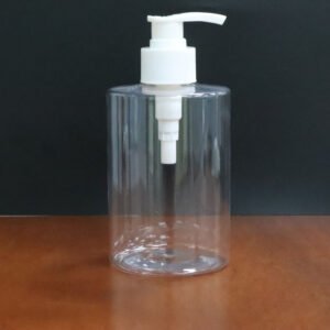 Manufacturers supply 300ml short fat flat shoulder cylindrical bottle round head pump press bottle shower gel bottle portable sub-bottling bottle