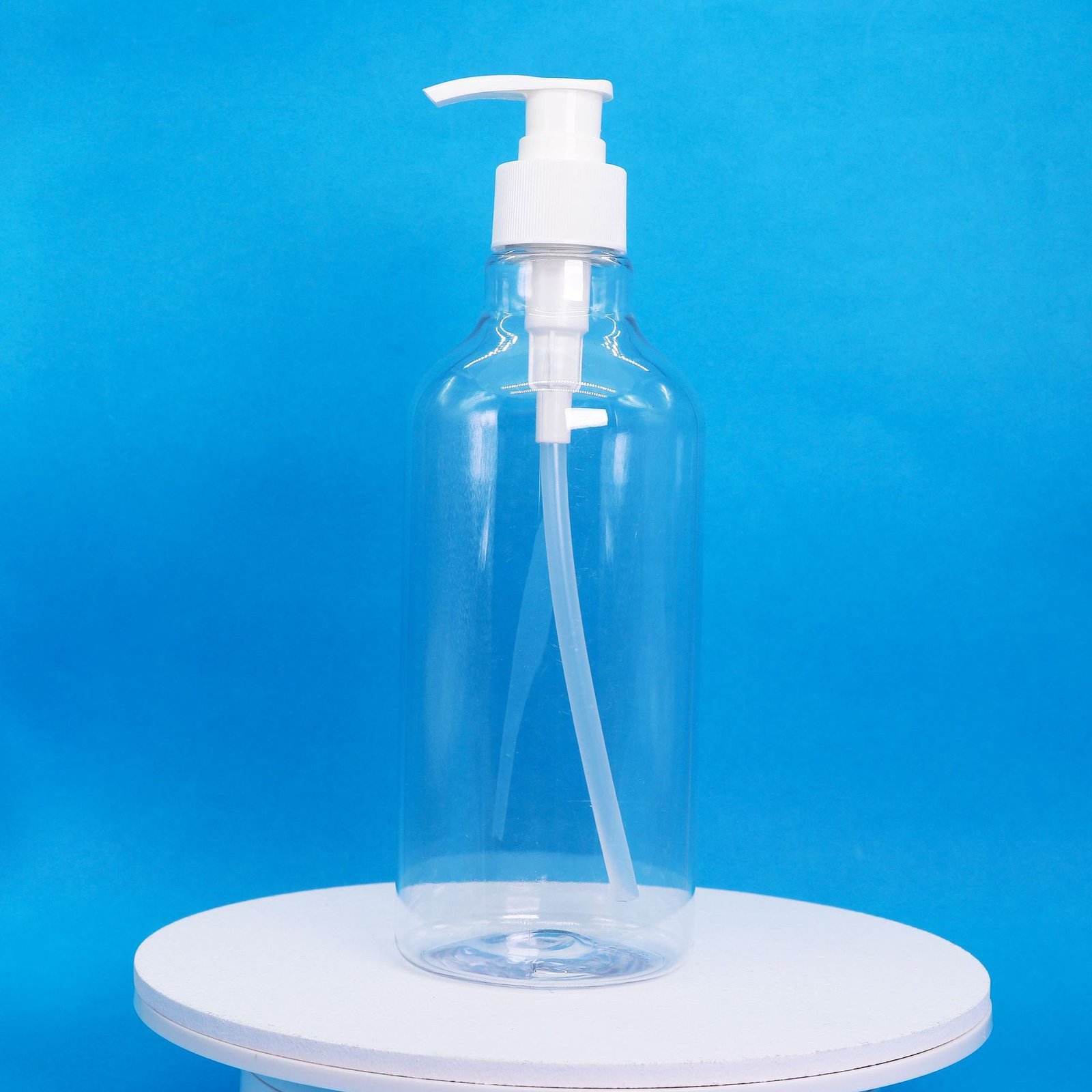 500ml novel shampoo and shower gel bottle toiletries packaging material push-type lotion bottle short fat round shoulder bottle - 图片 4