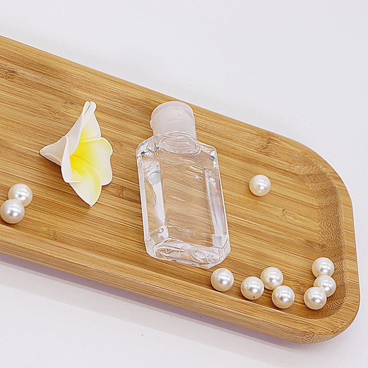 60ml hand sanitizer gel transparent disinfectant gel bottle flip cap small flat bottle edge bottle - 图片 5