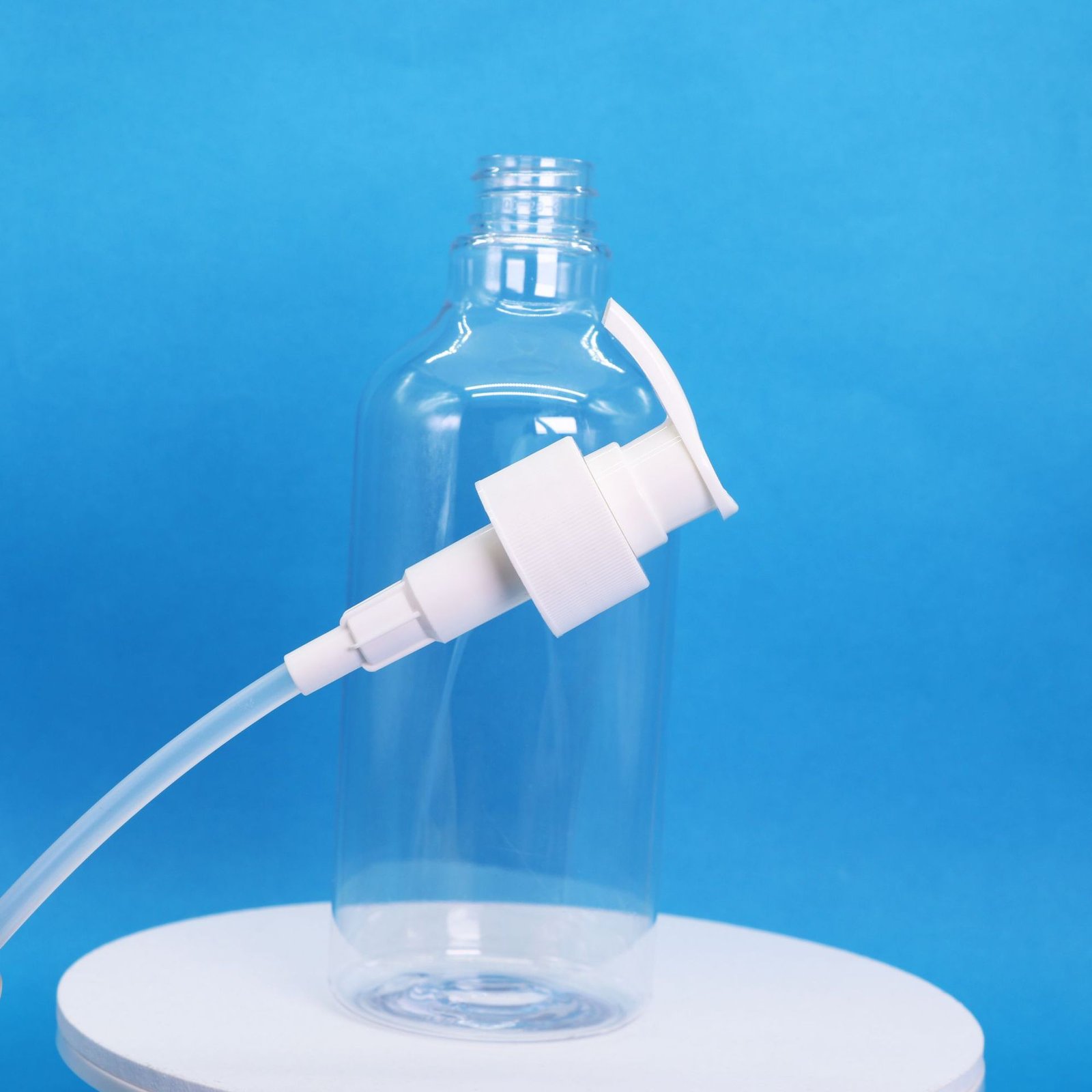 500ml novel shampoo and shower gel bottle toiletries packaging material push-type lotion bottle short fat round shoulder bottle - 图片 3