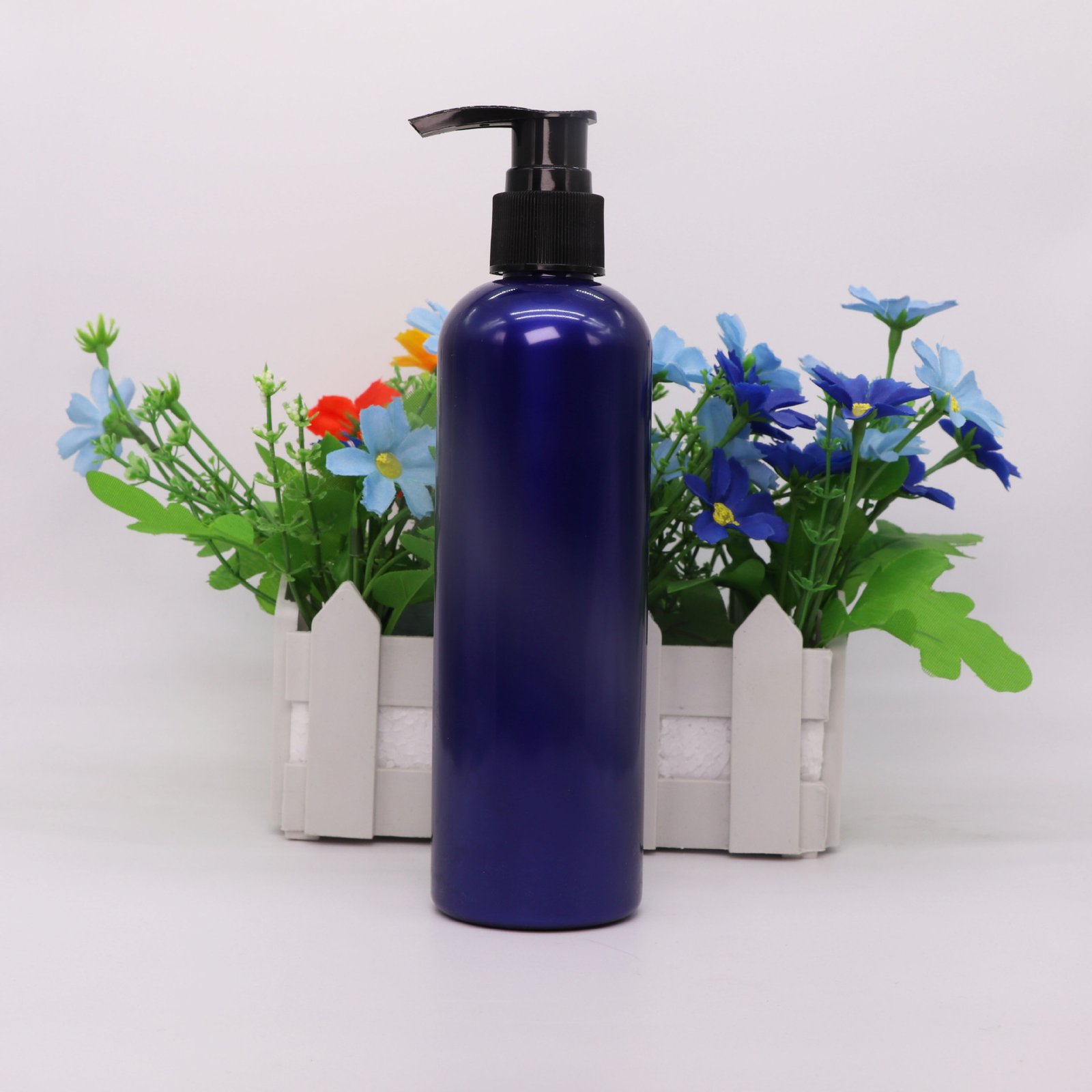 Manufacturers supply 250ml round shoulder toner bottle shampoo bottle cylindrical plastic bottle 8.4oz - 图片 4