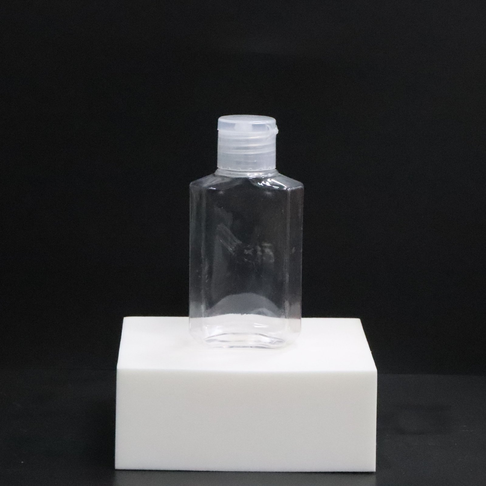 60ml hand sanitizer gel transparent disinfectant gel bottle flip cap small flat bottle edge bottle - 图片 3